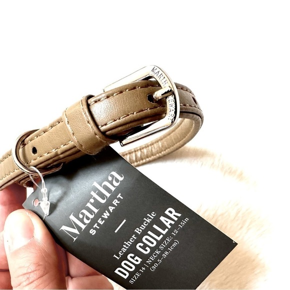 🔴 5 for $10 ONE Martha Stewart Leather Buckle Dog Collar Size 14 Neck 12” 15” - Picture 3 of 6